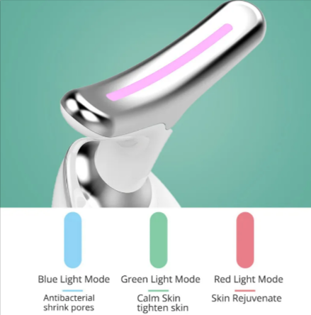 Masajeador para cuello con luz led, reafirma la piel y reduce arrugas