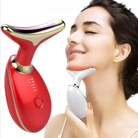 Masajeador para cuello con luz led, reafirma la piel y reduce arrugas