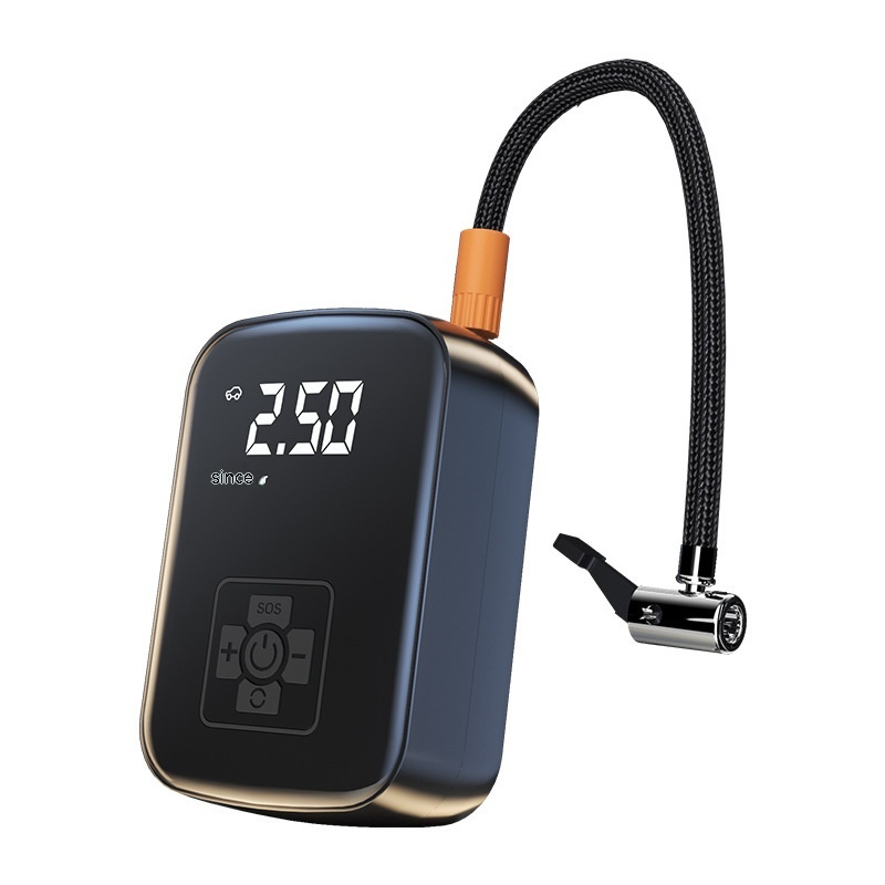 Inflador portátil para llantas de auto con manómetro digital