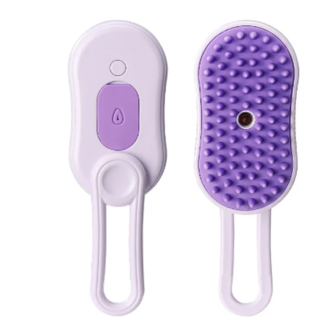 Cepillo a vapor 3 en 1 para gatos y perros/ limpia, peina y quita pelo