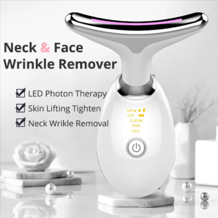 Masajeador para cuello con luz led, reafirma la piel y reduce arrugas