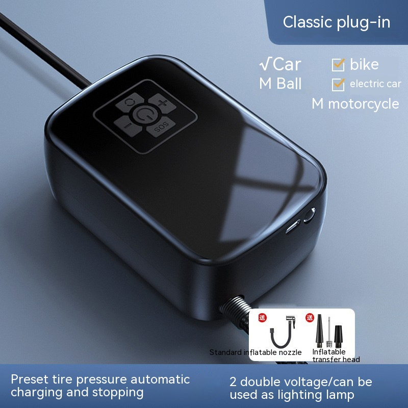 Inflador portátil para llantas de auto con manómetro digital
